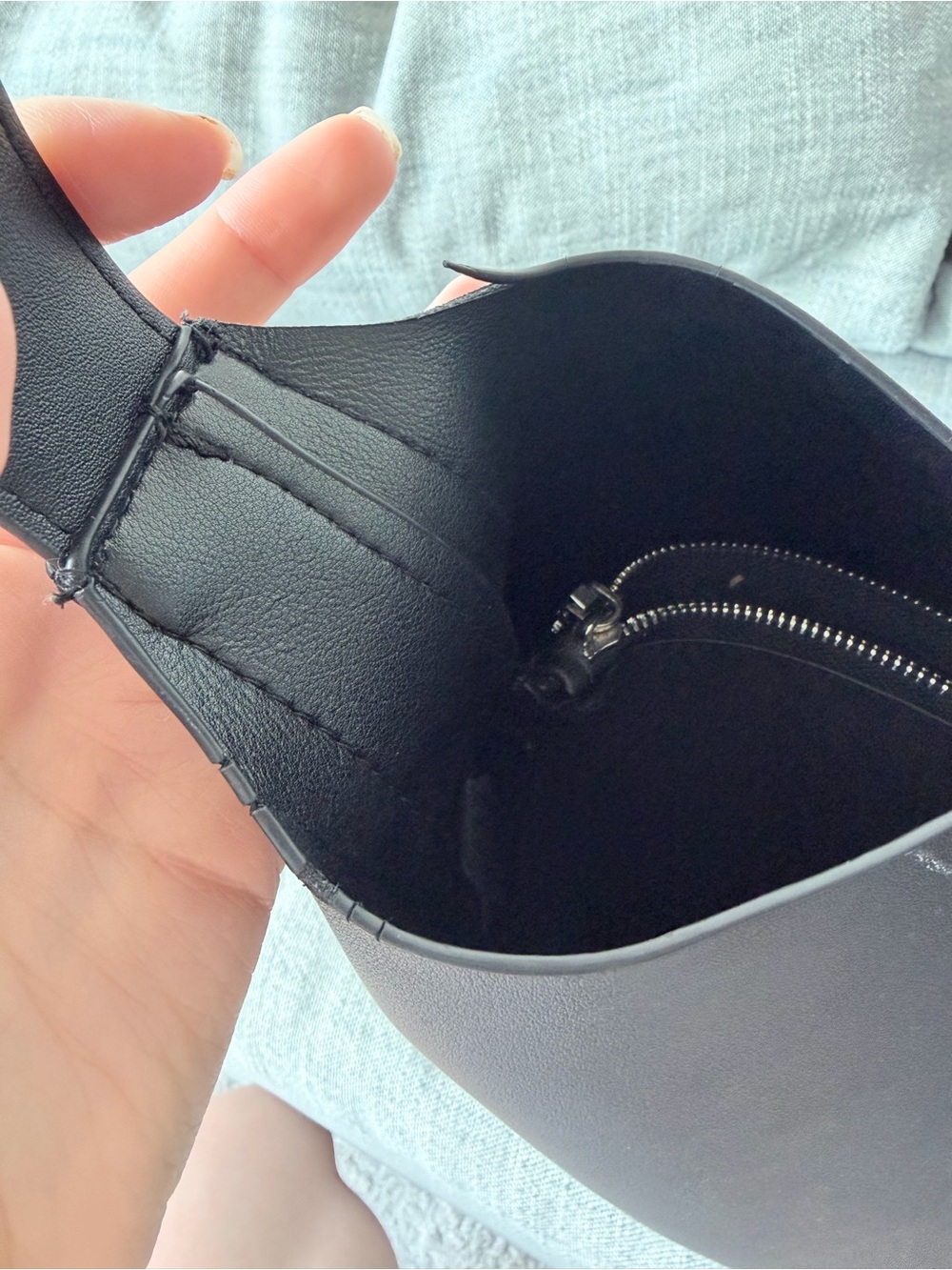 Mango Black Structured Hobo Shoulder Bag - Picture 6 of 9